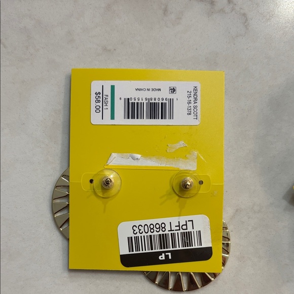 Kendra Scott Gold Statement Earrings - Picture 2 of 2